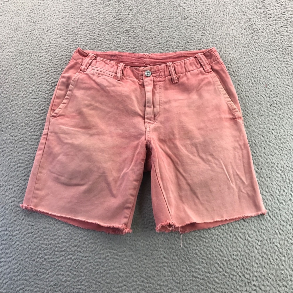 Polo Ralph Lauren Shorts Men 30 Pind Faded Distressed Preppy Thrashed Slim Chino